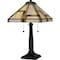 Quoizel Tiffany Table Lamp Tiffany 2 Lights Matte Black TF16136MBK - alternate 4